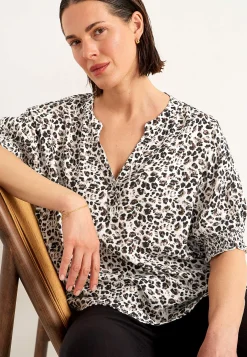 Outlet Crepe blus Skjortor & Blusar|Plus Size