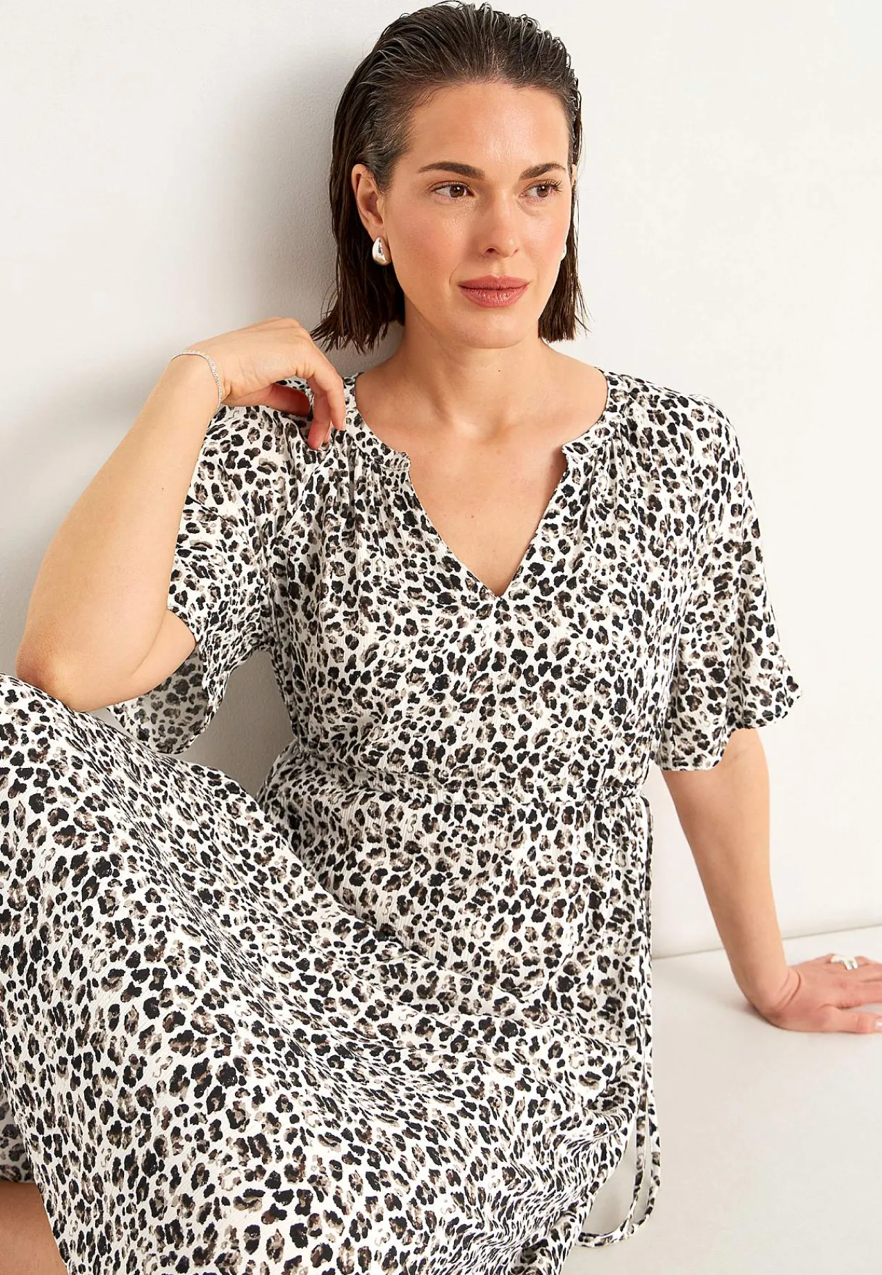 Crepe klänning Klänningar & Kjolar|Plus Size