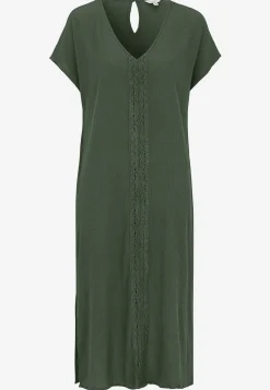 Clearance Crepe klänning med fickor Klänningar & Kjolar|Plus Size
