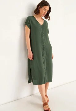 Clearance Crepe klänning med fickor Klänningar & Kjolar|Plus Size