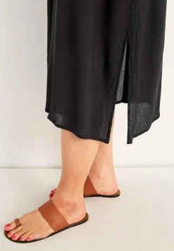 Online Crepe klänning med fickor Klänningar & Kjolar|Plus Size