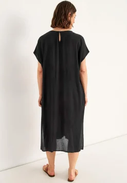 Online Crepe klänning med fickor Klänningar & Kjolar|Plus Size