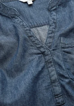 Clearance Denimblus med bröstficka Skjortor & Blusar|Jeansplagg