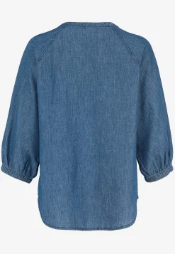 Clearance Denimblus med vida ärmar Toppar & T-Shirts|Skjortor & Blusar