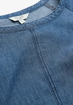 Clearance Denimblus med vida ärmar Toppar & T-Shirts|Skjortor & Blusar