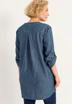Online Denimtunika med fickor Skjortor & Blusar|Tunikor