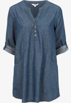 Online Denimtunika med fickor Skjortor & Blusar|Tunikor