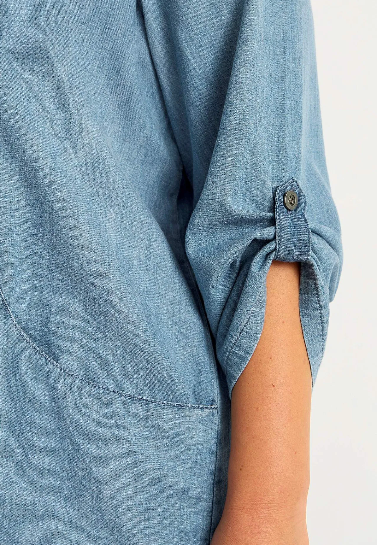 Denimtunika med fickor Skjortor & Blusar|Tunikor