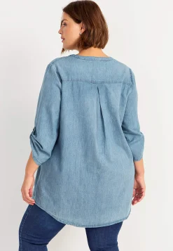 Denimtunika med fickor Skjortor & Blusar|Tunikor