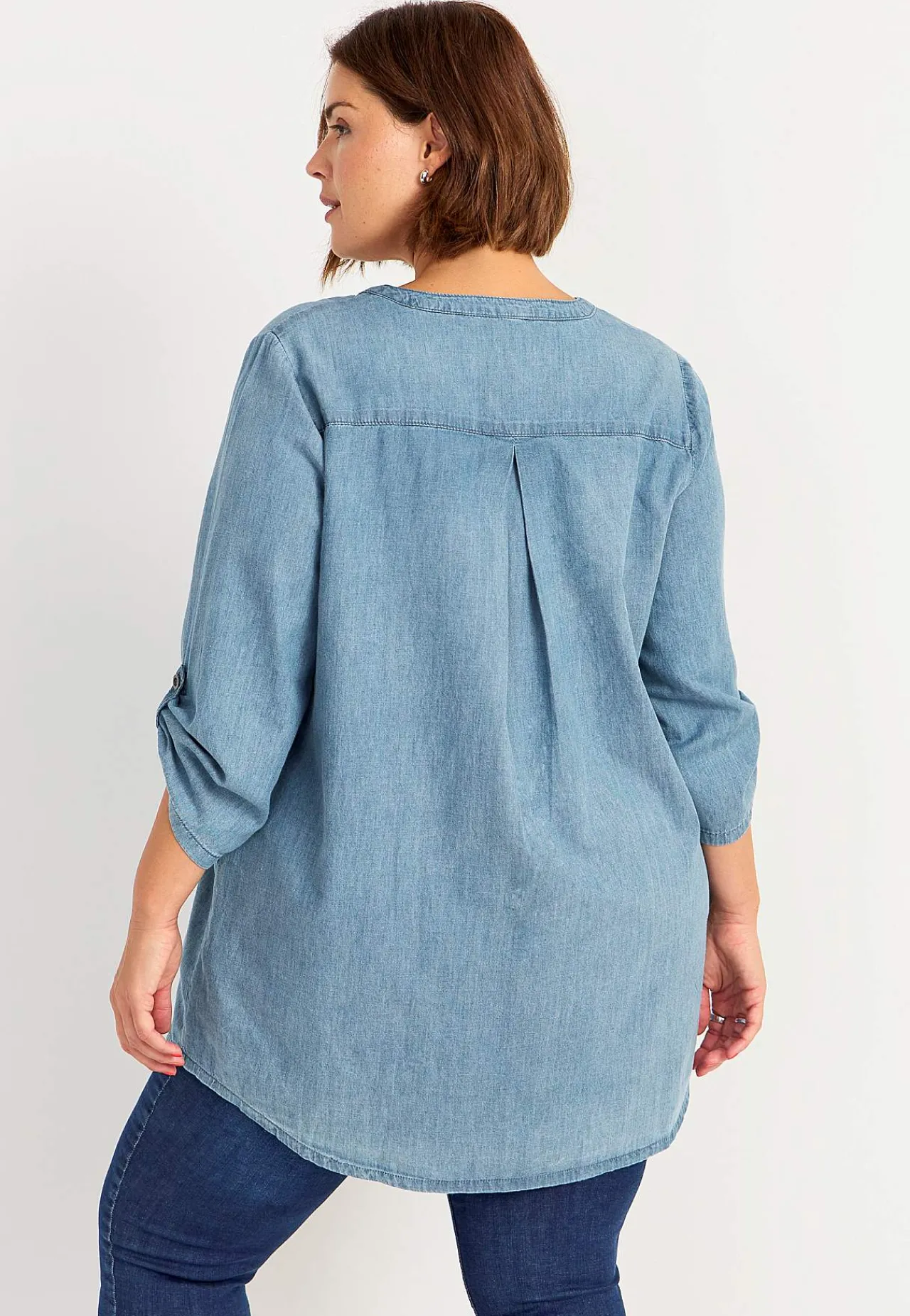 Denimtunika med fickor Skjortor & Blusar|Tunikor