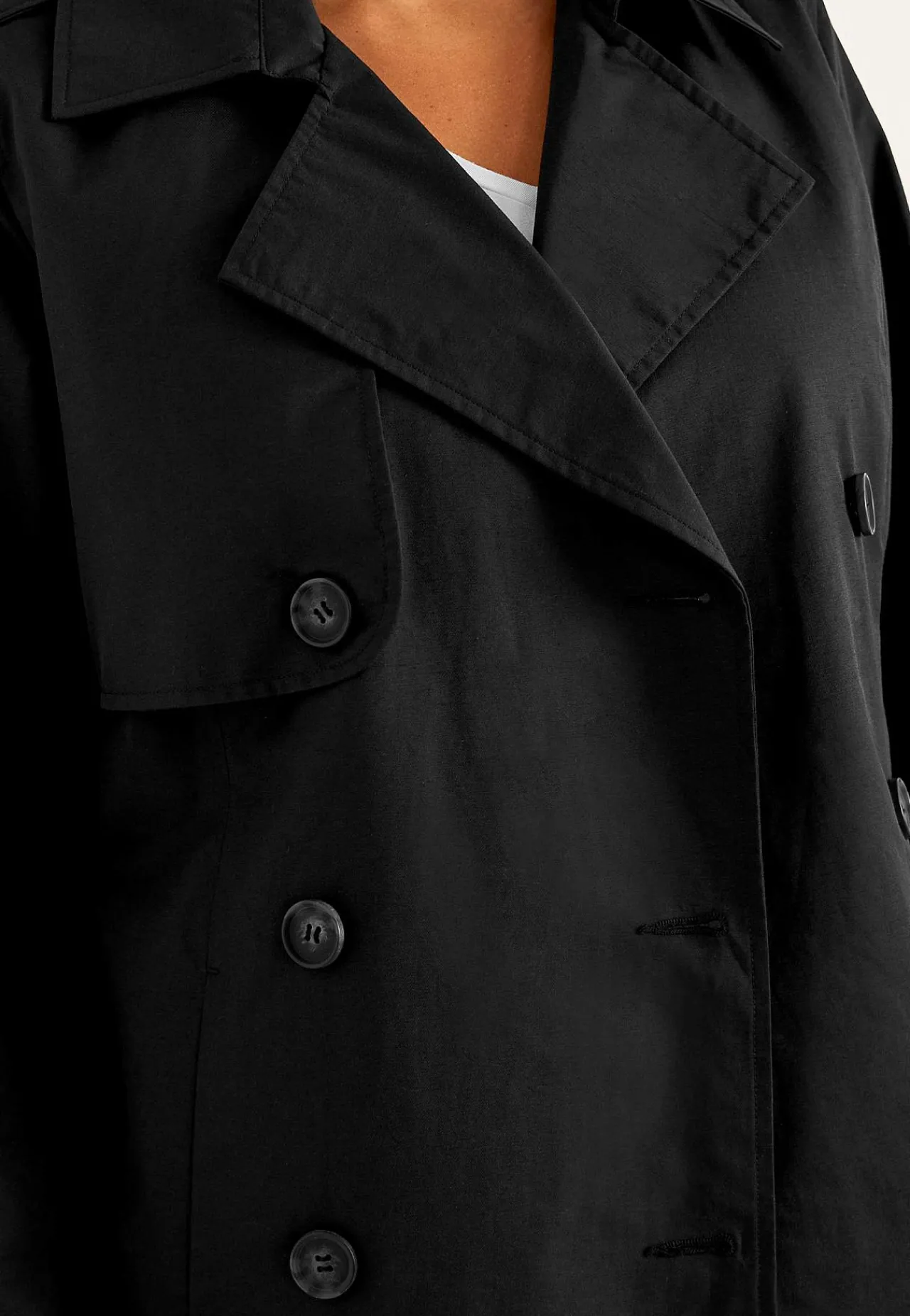 Best Dubbelknäppt, kort trenchcoat Jackor & Kappor