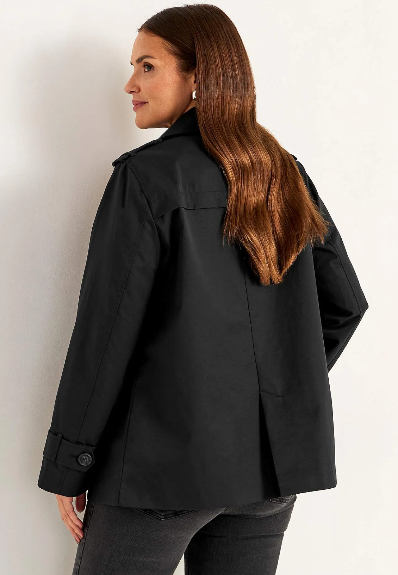 Best Dubbelknäppt, kort trenchcoat Jackor & Kappor