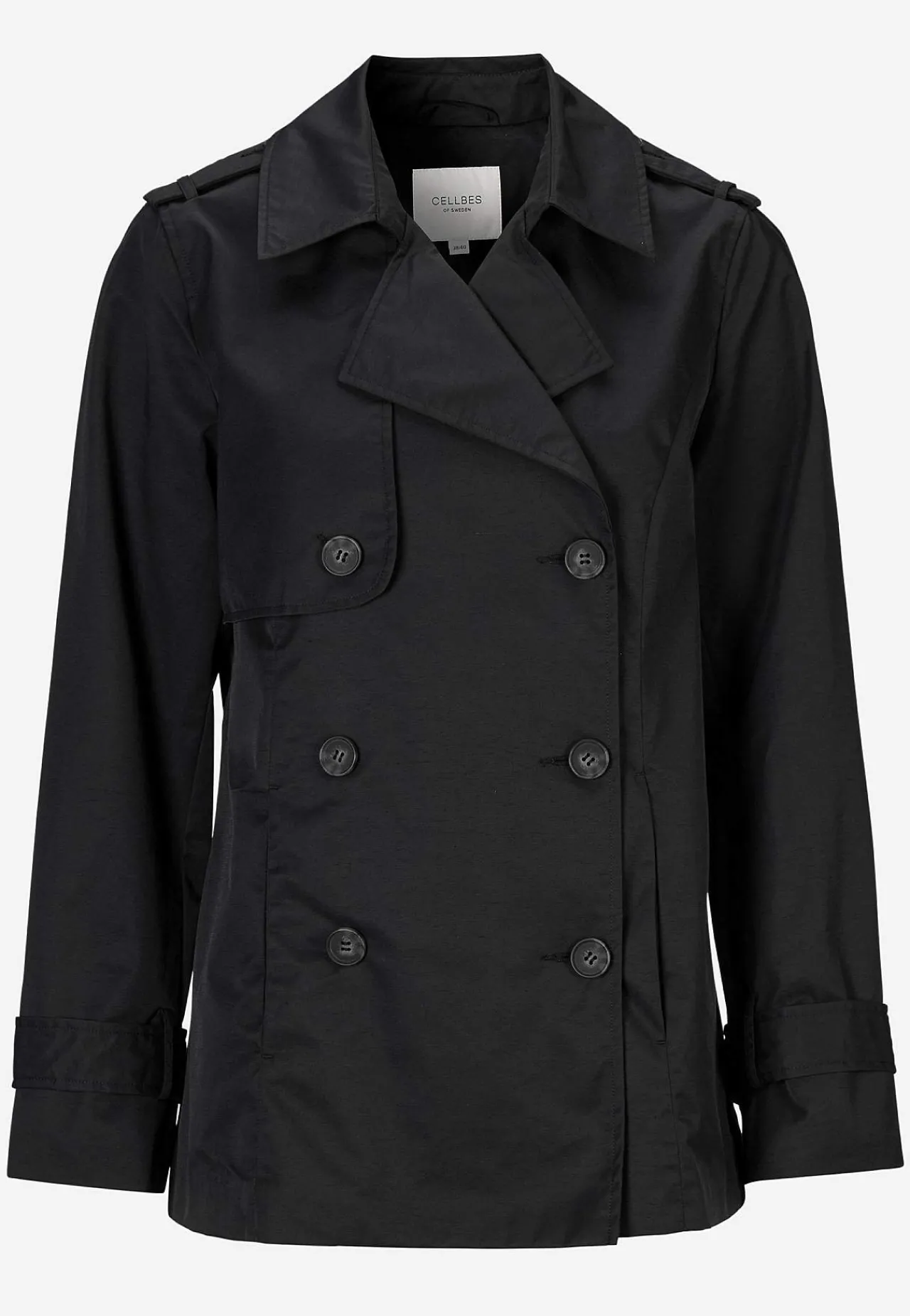 Best Dubbelknäppt, kort trenchcoat Jackor & Kappor