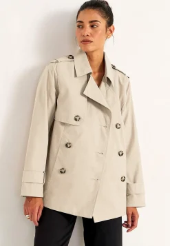 New Dubbelknäppt, kort trenchcoat Jackor & Kappor