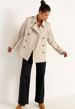 New Dubbelknäppt, kort trenchcoat Jackor & Kappor