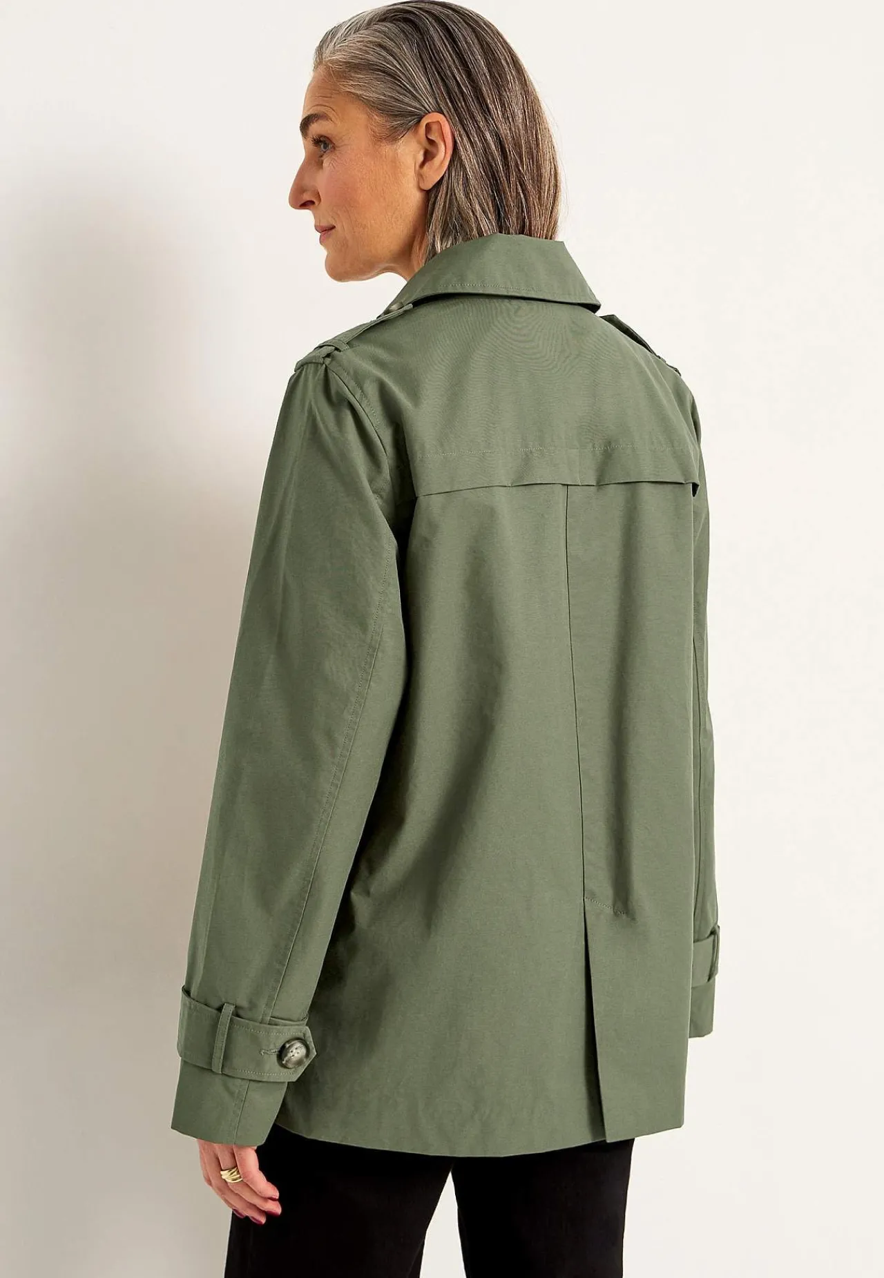 Best Dubbelknäppt, kort trenchcoat Jackor & Kappor