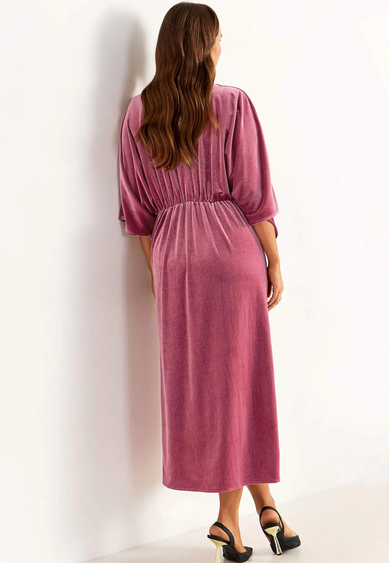 Clearance Elegant kaftanklänning i velour Klänningar & Kjolar|Festkläder