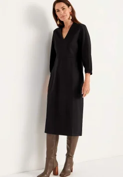 New Elegant, v-ringad trikåklänning Lisa Klänningar & Kjolar|Plus Size