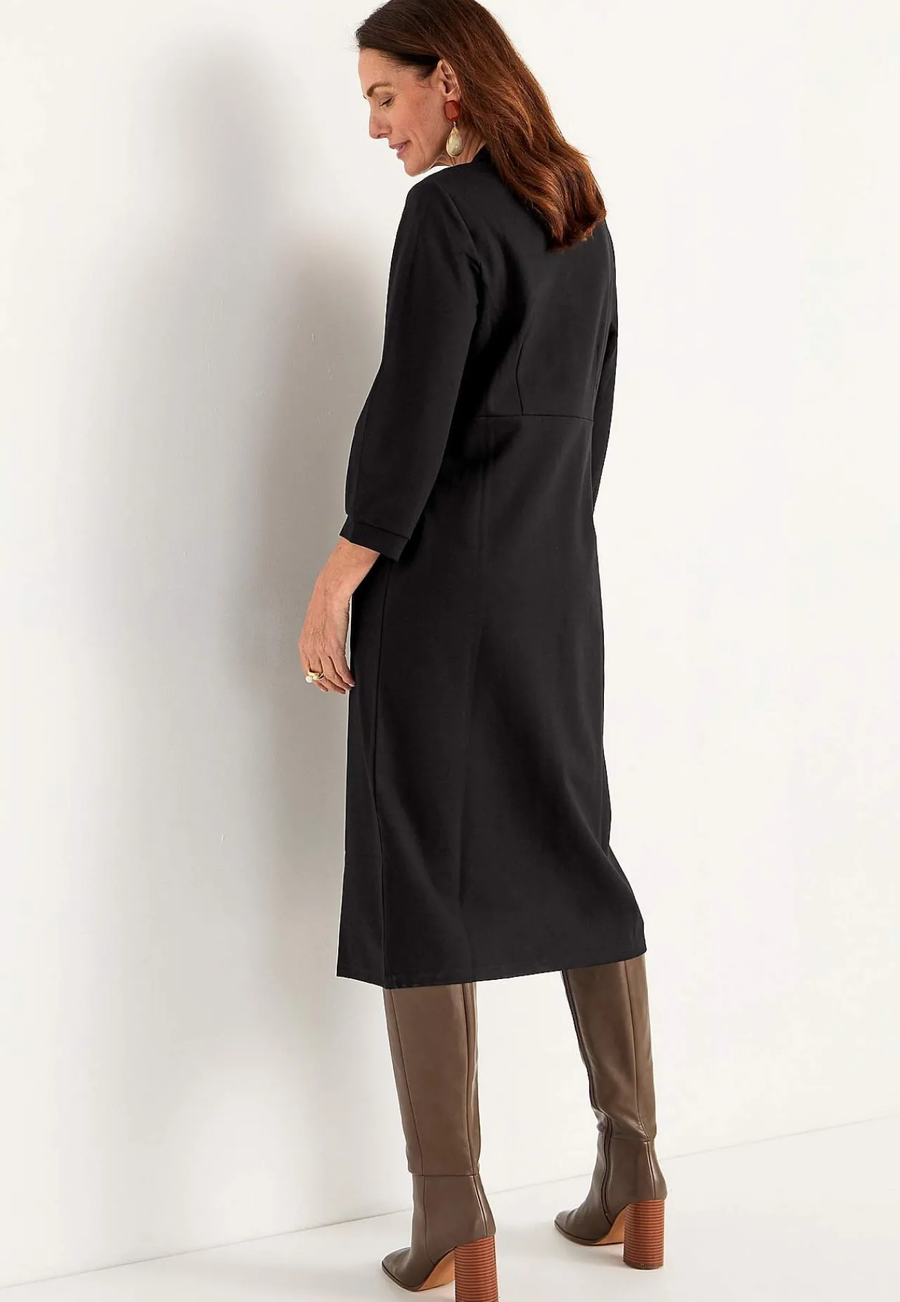 New Elegant, v-ringad trikåklänning Lisa Klänningar & Kjolar|Plus Size