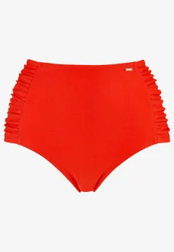 Hot Enfärgad bikinitrosa med hög midja Badkläder|Plus Size