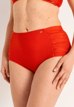 Hot Enfärgad bikinitrosa med hög midja Badkläder|Plus Size