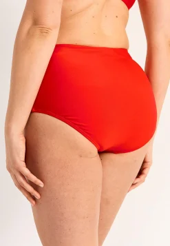 Hot Enfärgad bikinitrosa med hög midja Badkläder|Plus Size