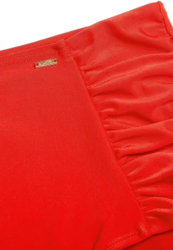 Hot Enfärgad bikinitrosa med hög midja Badkläder|Plus Size