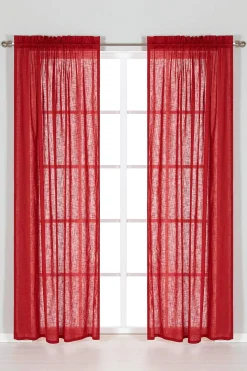 Online Enfärgad julgardin Ebbe 2-pack Gardiner|Flerpack