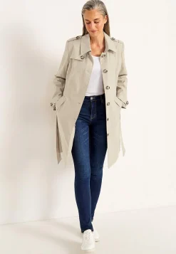 Online Enkelknäppt trenchcoat Jackor & Kappor|Plus Size