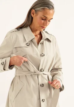Online Enkelknäppt trenchcoat Jackor & Kappor|Plus Size