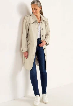 Online Enkelknäppt trenchcoat Jackor & Kappor|Plus Size