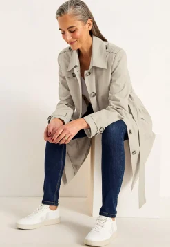 Online Enkelknäppt trenchcoat Jackor & Kappor|Plus Size