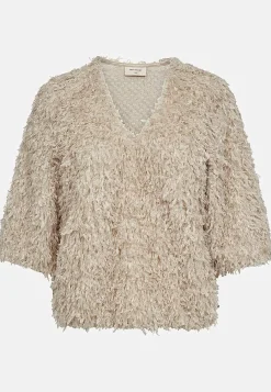 Clearance Festtopp med fjäderliknande material Toppar & T-Shirts|Festkläder