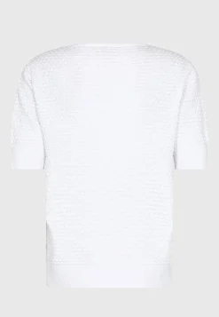 Outlet Finstickad bomullströja med bubblig yta Tröjor & Cardigans|Stickat