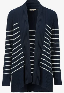 Finstickad, randig cardigan Tröjor & Cardigans|Stickat