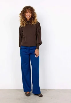 Discount Finstickad tröja med halvpolo Tröjor & Cardigans|Stickat