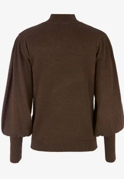 Discount Finstickad tröja med halvpolo Tröjor & Cardigans|Stickat