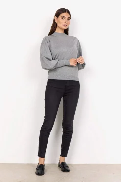 Discount Finstickad tröja med halvpolo Tröjor & Cardigans|Stickat