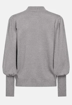 Discount Finstickad tröja med halvpolo Tröjor & Cardigans|Stickat