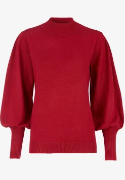 Discount Finstickad tröja med halvpolo Tröjor & Cardigans|Stickat