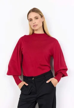 New Finstickad tröja med halvpolo Tröjor & Cardigans|Stickat
