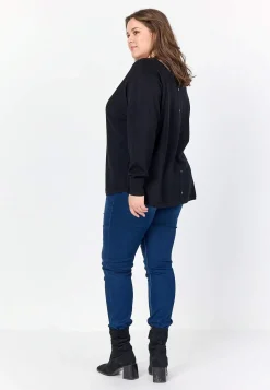 Finstickad tröja med knappar i ryggen Tröjor & Cardigans|Stickat