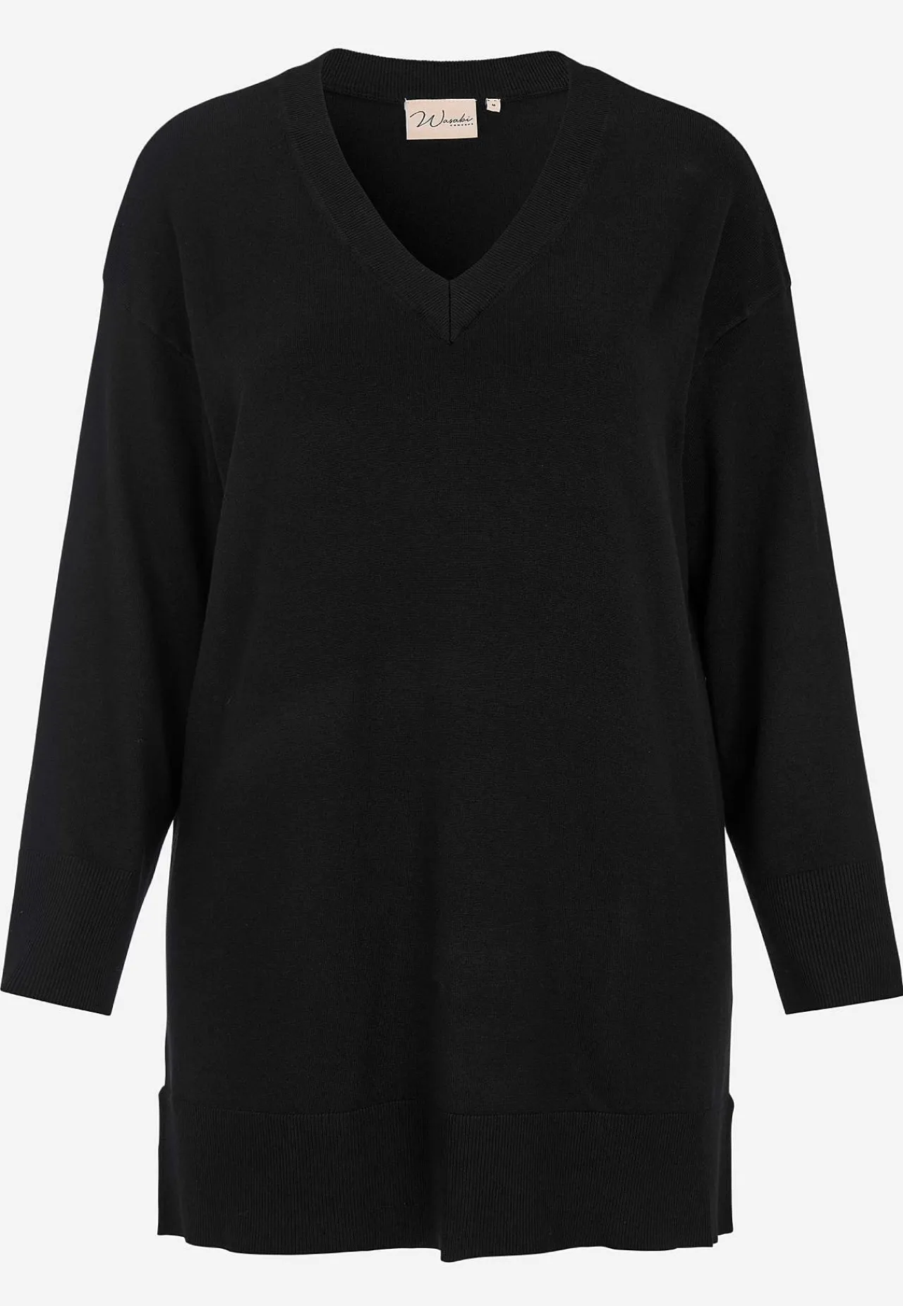 Outlet Finstickad tröja med v-ringning Tröjor & Cardigans|Stickat