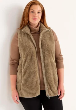 Discount Fleeceväst med fickor Jackor & Kappor|Tröjor & Cardigans