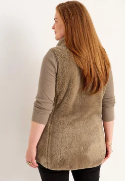Discount Fleeceväst med fickor Jackor & Kappor|Tröjor & Cardigans