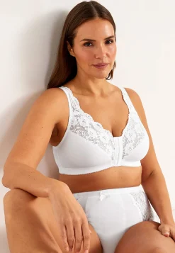 New Framknäppt mjuk-bh Basplagg|Plus Size