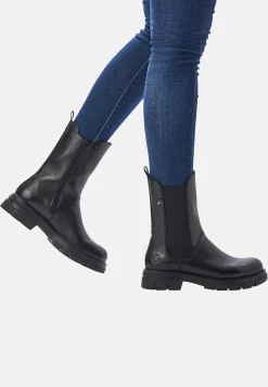 Clearance Hög skinnkänga med dragkedja Kängor & Boots|Skinnskor