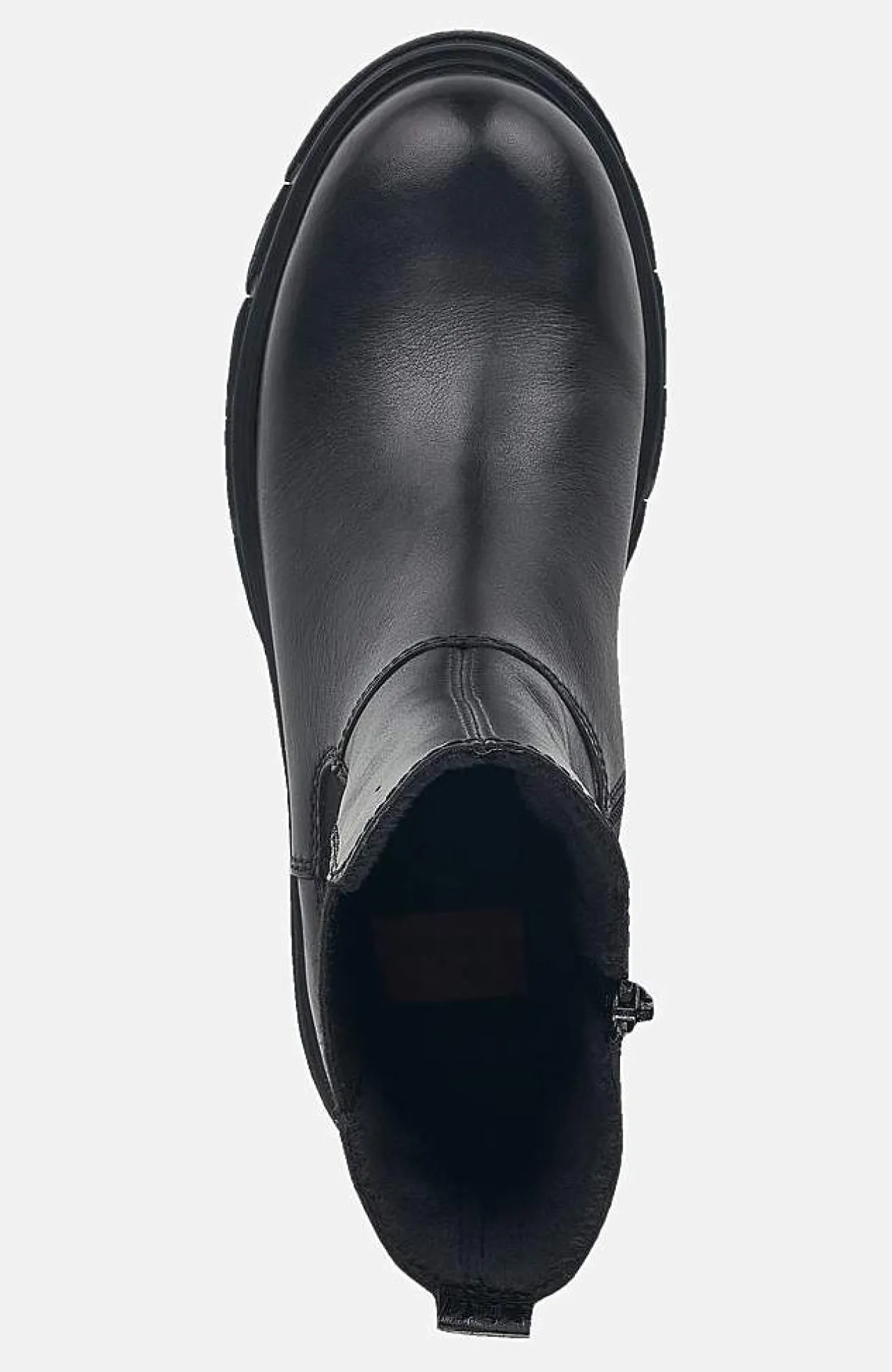 Clearance Hög skinnkänga med dragkedja Kängor & Boots|Skinnskor
