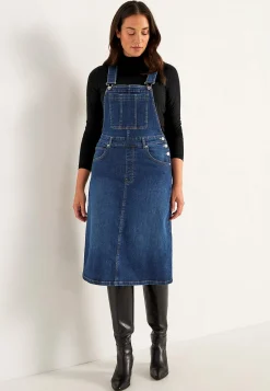 Hot Hängselklänning i denim Klänningar & Kjolar|Jeansplagg