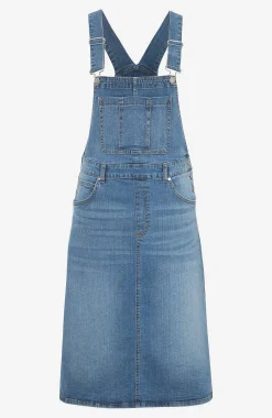 Discount Hängselklänning i denim Klänningar & Kjolar|Jeansplagg
